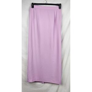 Anthony Mark Hankins Lilac Purple Maxi Pencil Skirt Front Slit Size M Classic
